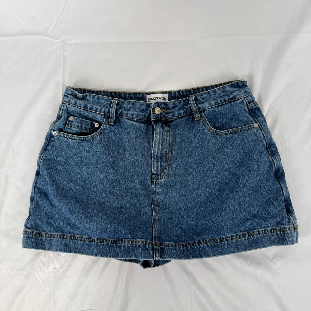 Princess Polly Blue Denim Skort